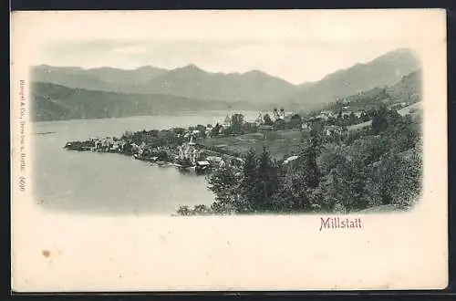 AK Millstatt, Ortsansicht aus der Vogelschau
