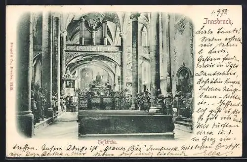 AK Innsbruck, Hofkirche, Innenansicht