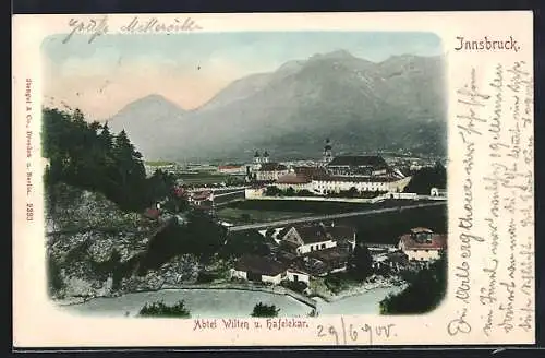 AK Innsbruck, Abtei Wilten und Hafelekar