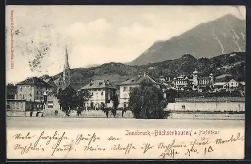 AK Innsbruck-Büchsenhausen, Ortsansicht mit Kirche