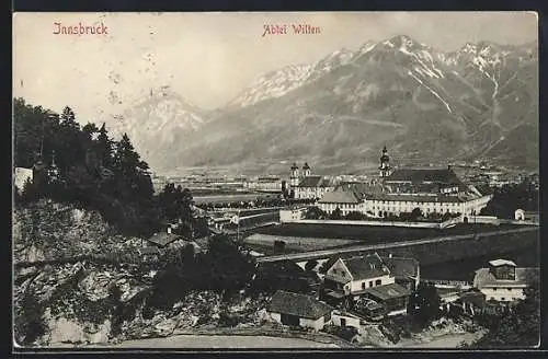 AK Innsbruck, Abtei Wilten mit Bergen