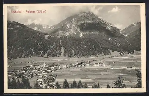 AK Fulpmes /Stubaital, Teilansicht mit Bergen