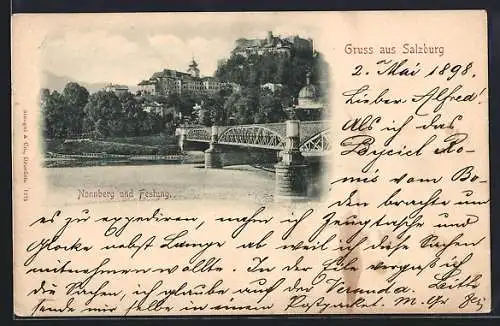 AK Salzburg, Nonnberg und Festung