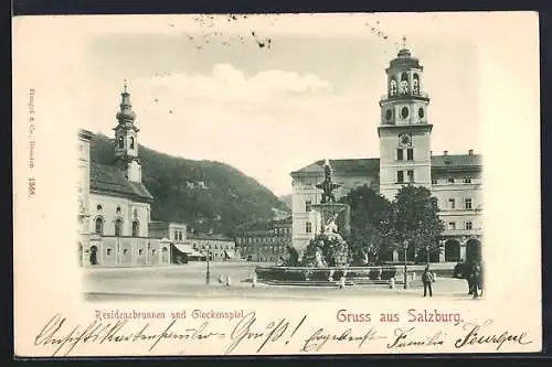AK Salzburg, Residenzbrunnen und Glockenspiel