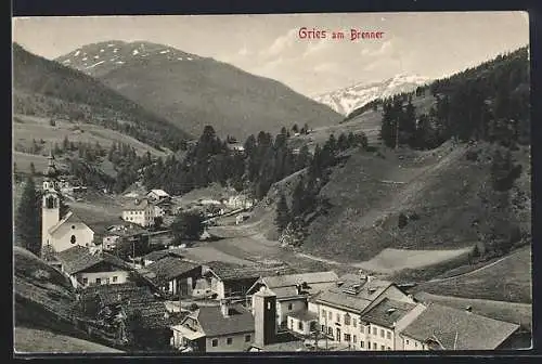 AK Gries am Brenner, Teilansicht aus der Vogelschau