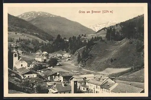 AK Gries am Brenner, Teilansicht aus der Vogelschau