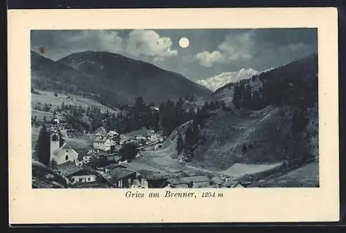 AK Gries am Brenner, Panorama bei Vollmond