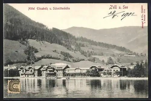 AK Zell a. See, Hotel Elisabeth und Schmittenhöhe