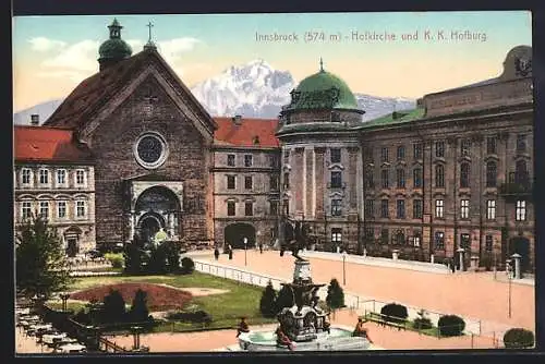 AK Innsbruck, Hofkirche und K. K. Hofburg