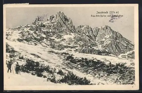 AK Innsbruck, Frau-Hitt-Spitze und Sattelspitze, Panorama