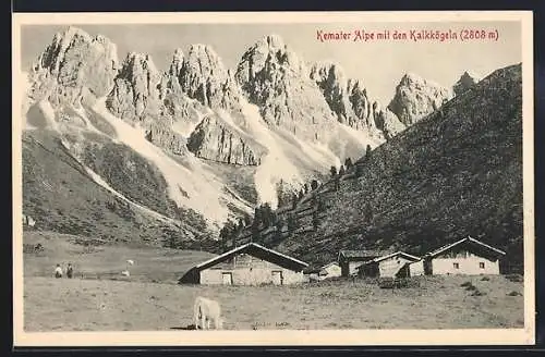 AK Grinzens, Kemater Alpe mit den Kalkkögeln