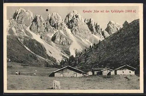 AK Grinzens, Kemater Alpe mit den Kalkkögeln