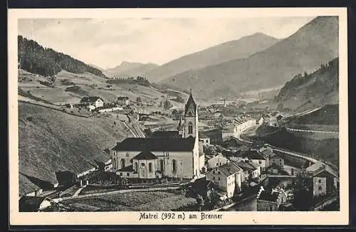 AK Matrei am Brenner, Gesamtansicht mit Kirche