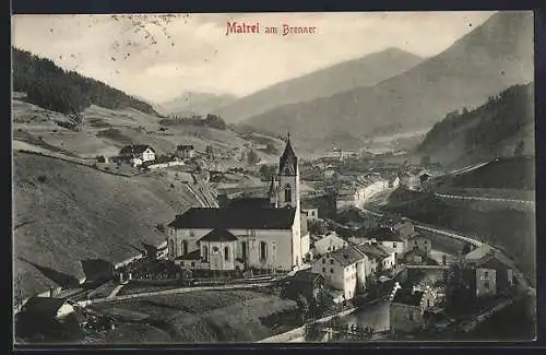 AK Matrei am Brenner, Kirche im Ortsbild