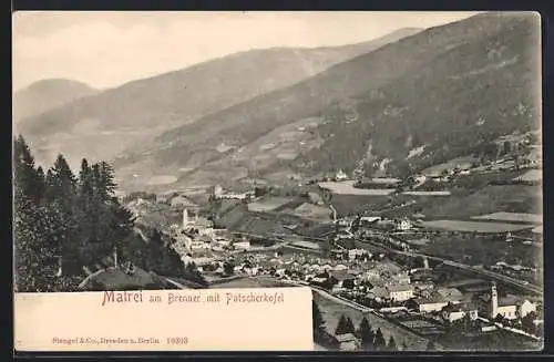 AK Matrei am Brenner, Gesamtansicht mit Patscherkofel