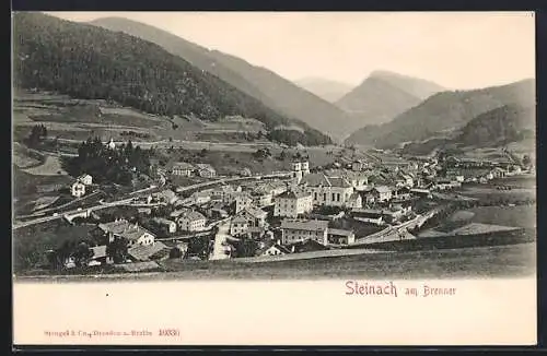 AK Steinach a. Brenner, Gesamtansicht aus der Vogelschau