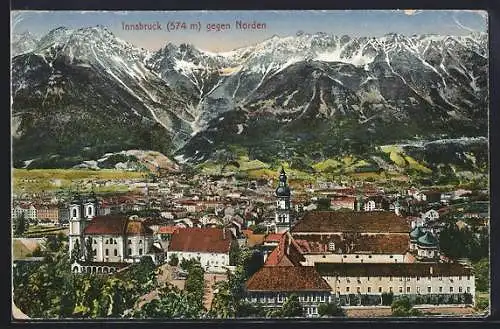 AK Innsbruck, Totalansicht gegen Norden