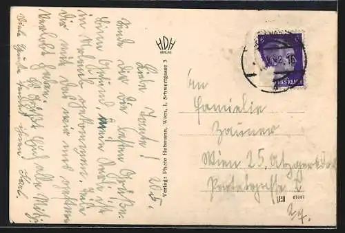 AK Neulengbach, Ortsansicht mit Viadukt u. Burg