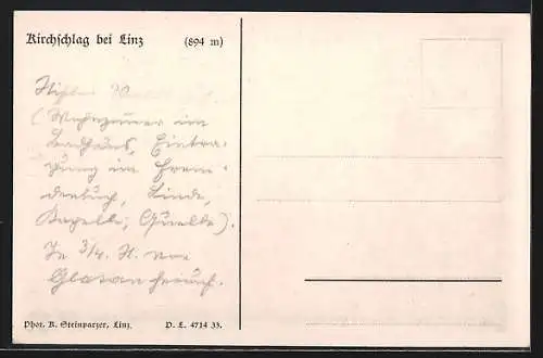 AK Kirchschlag b. Linz, Ansicht der Ortschaft