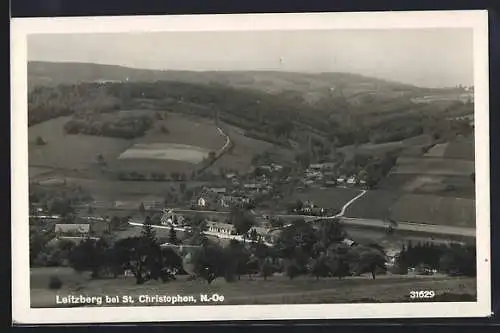 AK Altlengbach, Leitzberg bei St. Christophen mit Umgebung aus der Vogelschau