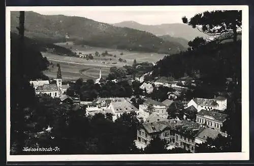 AK Weissenbach a. d. Tr., Panorama mit Gebirge
