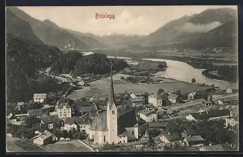 AK Brixlegg, Totalansicht mit Kirche