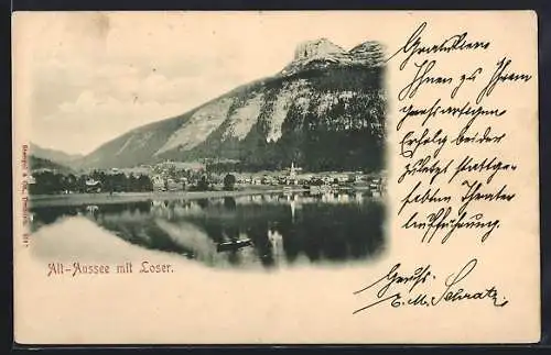 AK Alt-Aussee, Panorama mit Loser
