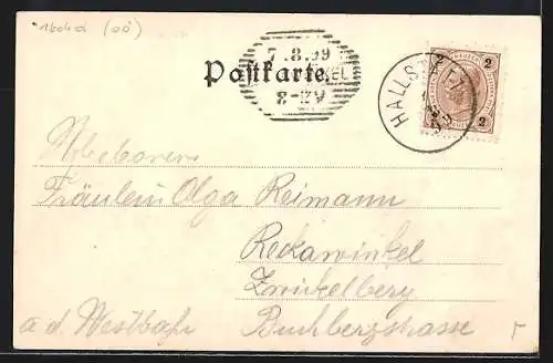 AK Hallstatt, Uferpartie mit Kirche