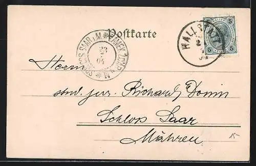 AK Hallstatt, Uferpartie mit Kirche