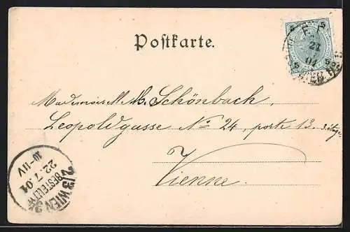 AK Semmering, Breitenstein mit Strassenpartie