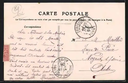 AK Cerisiers, Souvenir de Cerisiers avec vues multiples du village