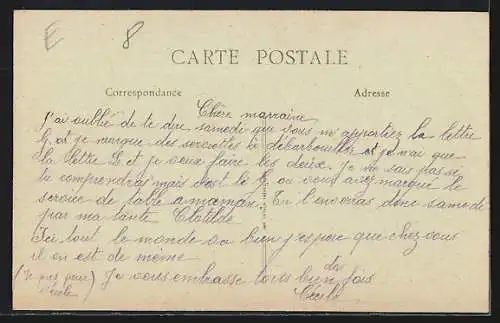 AK Parly /Yonne, Vue prise de la Gare