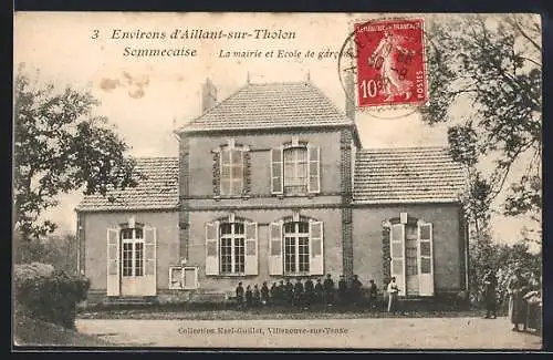 AK Sommecaise, La mairie et École de garcons