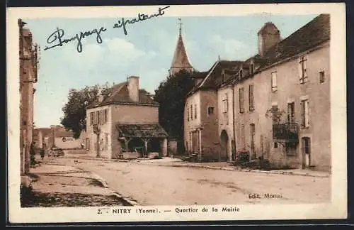 AK Nitry /Yonne, Quartier de la Mairie
