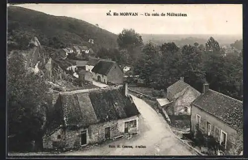 AK Méluzien /Morvan, Un coin de Méluzien