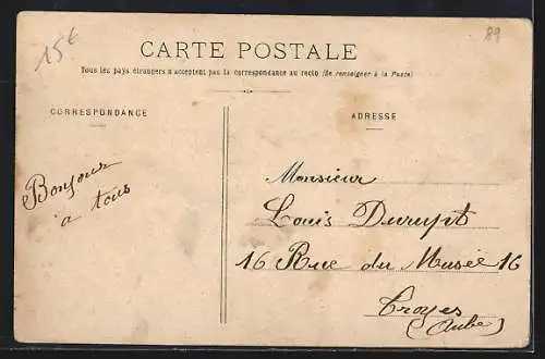 AK Commissey, Un Coin de la Grande-Rue