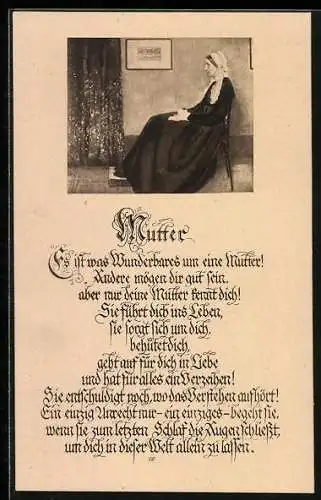 AK Es ist was wunderbares um eine Mutter..., Muttertag