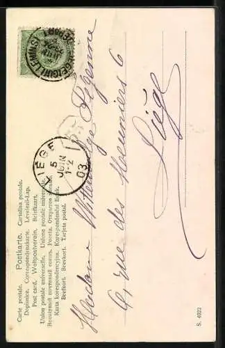 AK Amor zeigt auf einen Wasserfall, O source, o migaonne source, Sois mon message discret