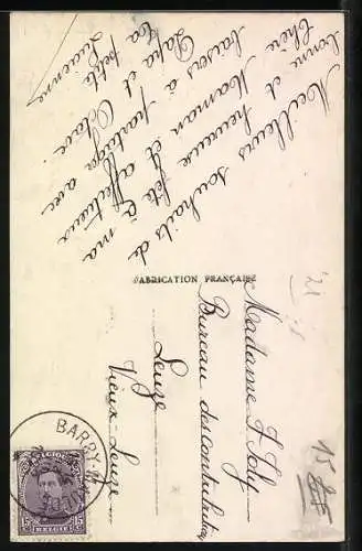 AK Zwei Schutzengel wachen über ein schlafendes Kind, L`ange Gardien