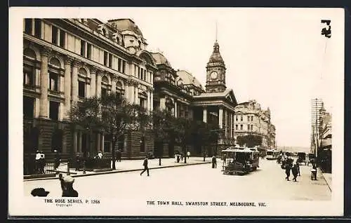 AK Melbourne /Vic., The Town Hall, Swanston Street