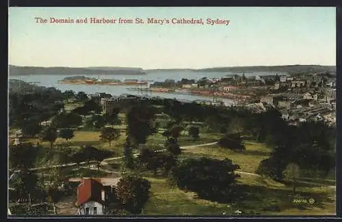 AK Sydney, The Domain and Harbour from St. Mary`s Cathedral