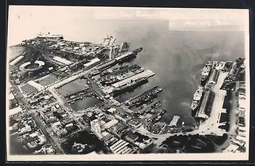 AK Hobart, Aerial View of Hobart Wharves