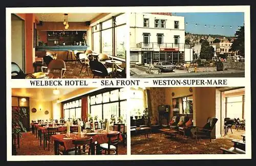 AK Weston-super-Mare, Welbeck Hotel, Sea Front, Marine Parade