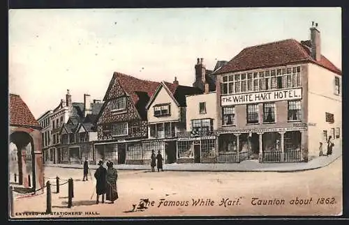AK Taunton, The White Hart Hotel, Taunton about 1862