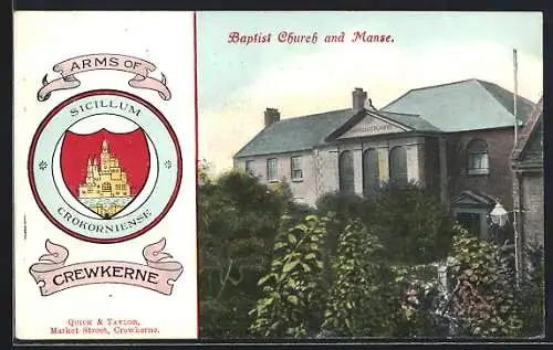 AK Crewkerne, Baptist Church and Manse, Emblem Arms of Crewkerne
