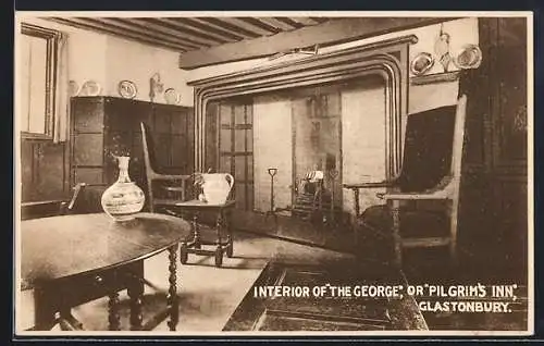 AK Glastonbury, Interior of The George or Pilgrim`s Inn
