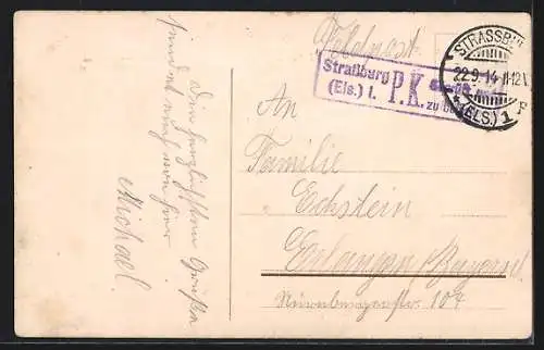 AK Strassburg i. Els., Bahnhof