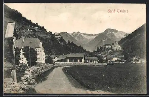 AK Sand i. Taufers, Blick zur Burg