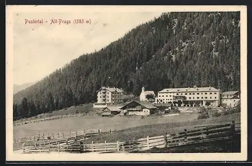 AK Alt-Prags im Pustertal, Kapelle am Hotel