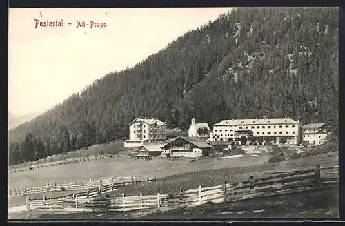 AK Alt-Prags im Pustertal, Kapelle am Hotel